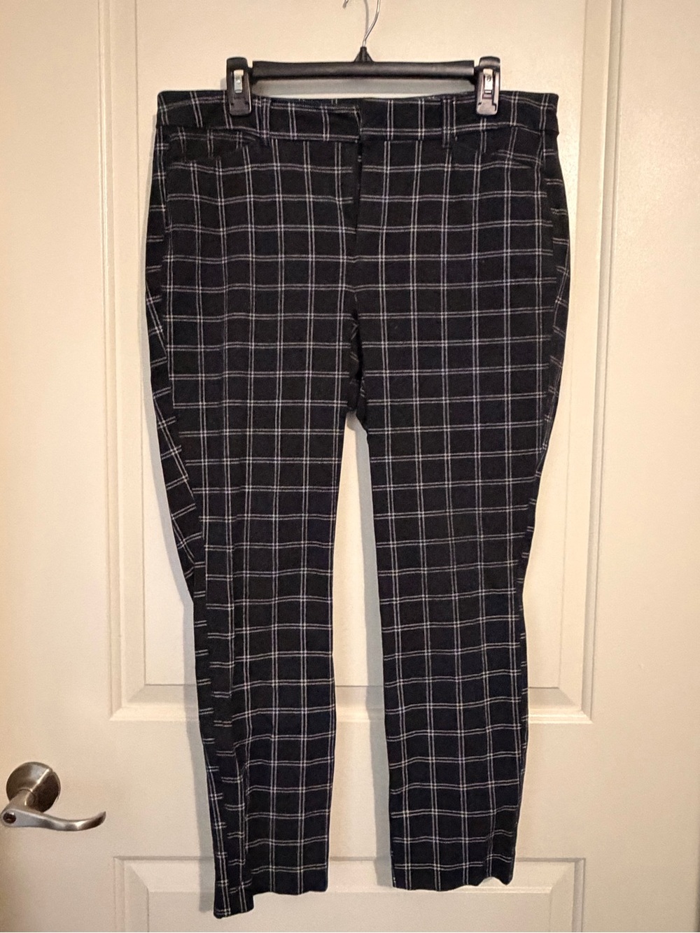 Old Navy Black Windowpane Skinny Pants